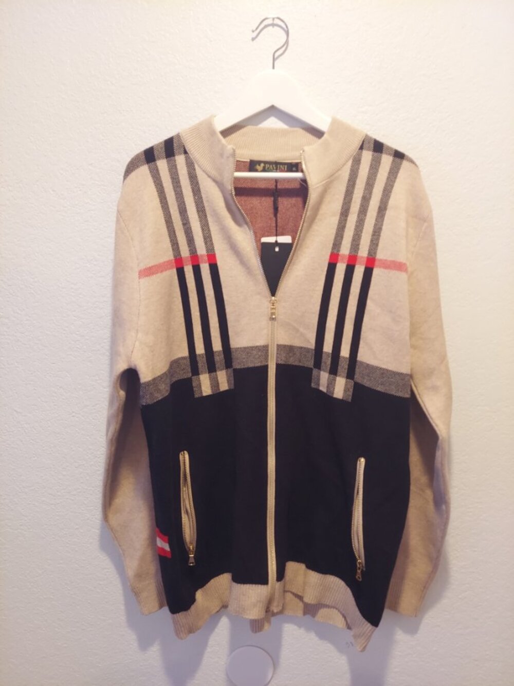 Pavini by Rocco Ravalli Plaid Zip-Front Cardigan Jacket - Picture 2 of 8